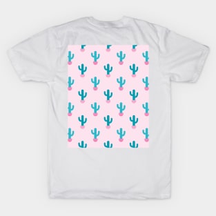 Succulent Cactus Pattern T-Shirt